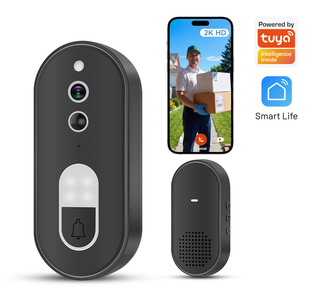 Home Security Camera Installation - Videoportero Inalámbrico WiFi Tuya 1080P HD,