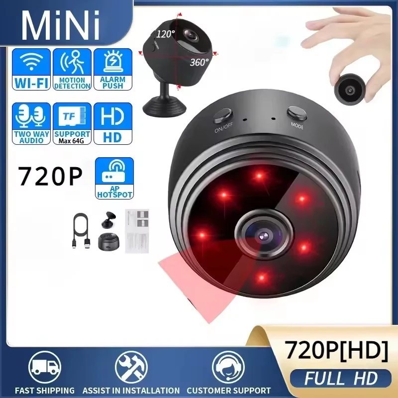 Home Security Monitoring Service - Cámara inalámbrica WiFi A9, Mini cámara