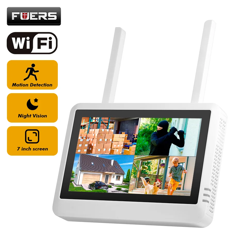 Home Security Kit - Sistema de seguridad NVR inalámbrico FUERS