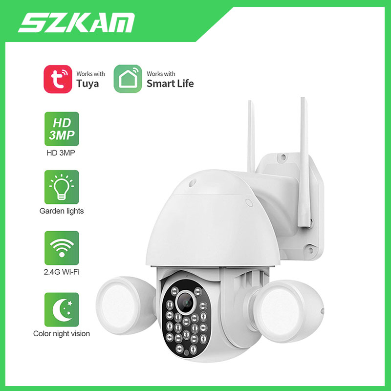 Home Security Flood Lights - Tuya Smartlife APP iluminación inteligente 3MP