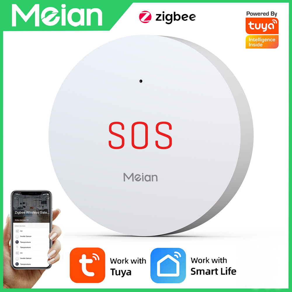 Sim Gsm Alarm - Zigbee-botón de emergencia Tuya SOS, sistema
