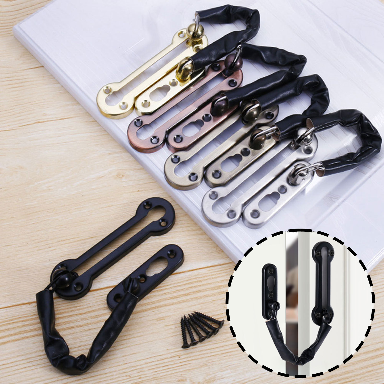 Home Security Front Door - Cerradura de Cadena Antirrobo para Puerta,