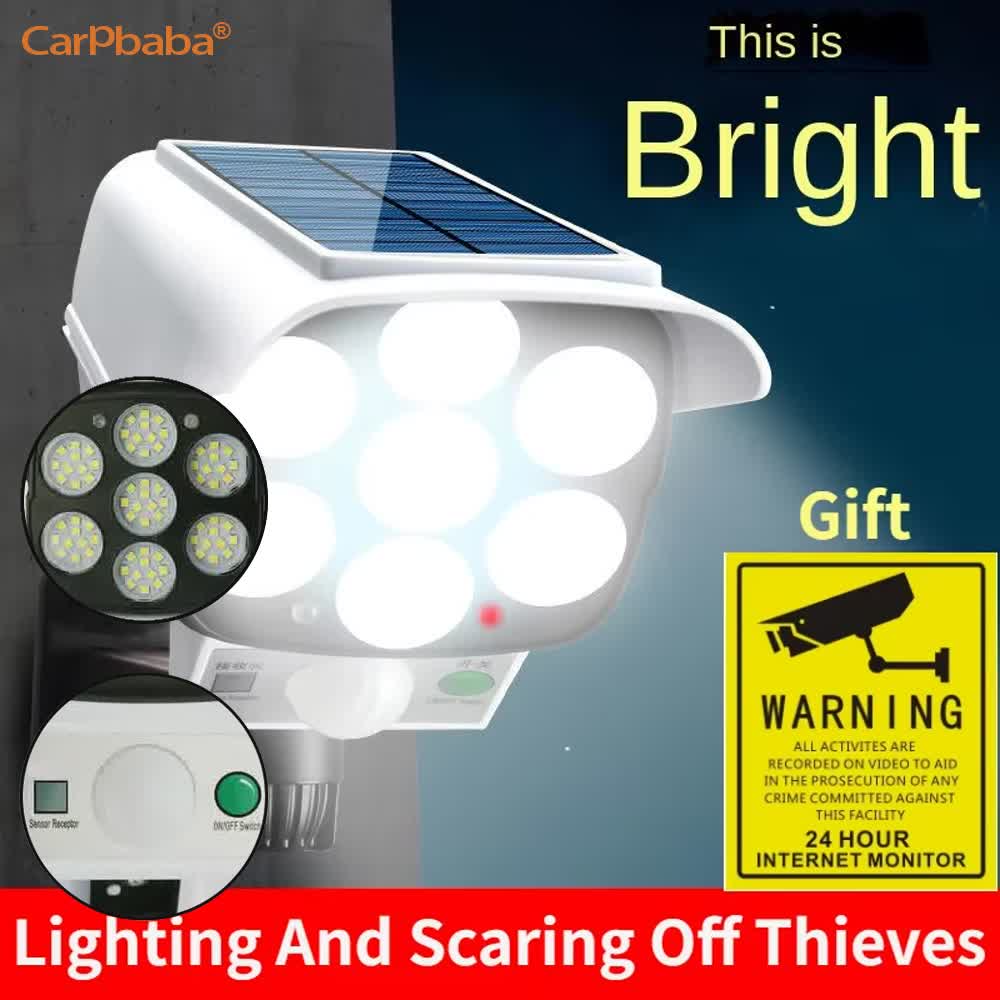 Home Security Flood Lights - Luz Solar para exteriores, Sensor de