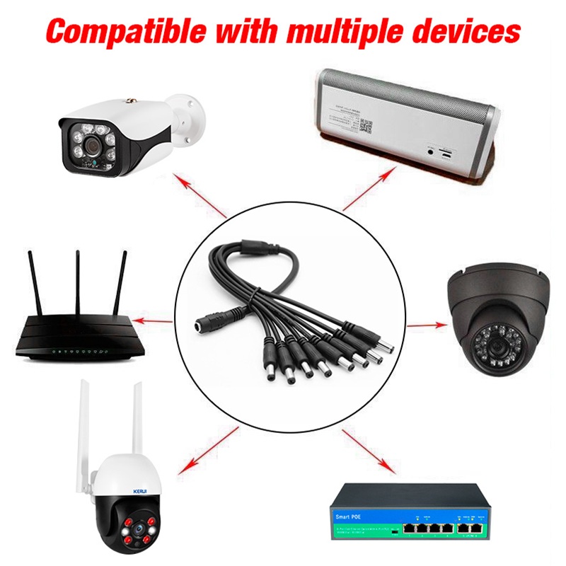 5,5x2,1mm 1 hembra a 2 4 8 mac - Home Security Camera Installation reseña y precio