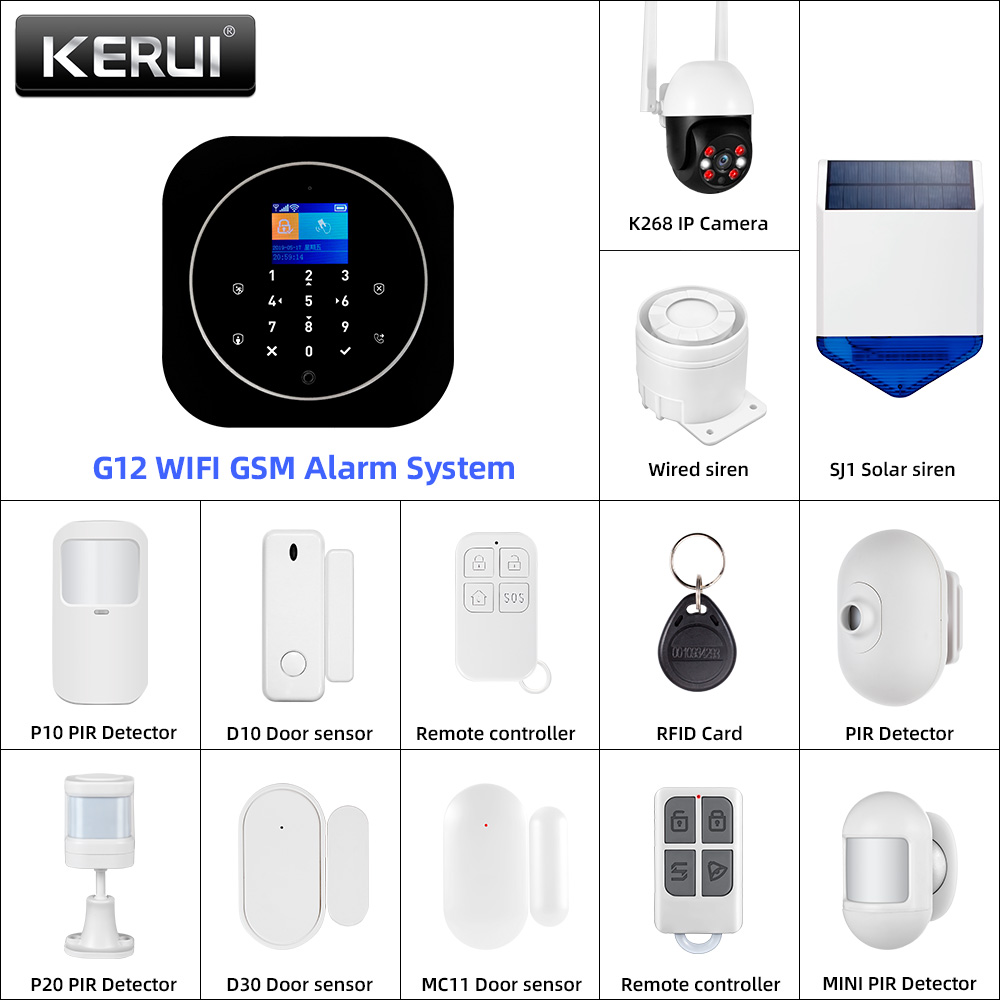 KERUI G12 2G Wifi sistema de a - Home Security Diy reseña y precio