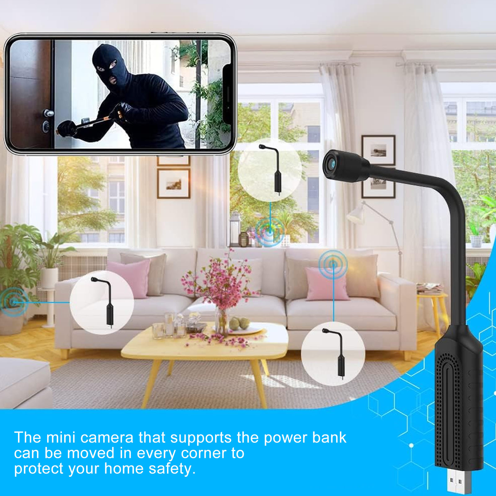 Minicámara de seguridad inalám - Home Security Monitoring Service reseña y precio