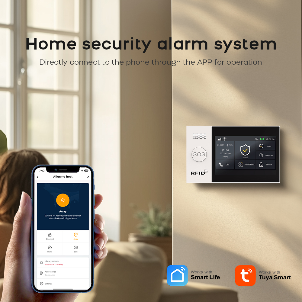 PG-107 Tuya inalámbrico WIFI e - Sim Gsm Alarm reseña y precio