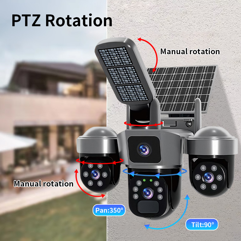 Cámara de Seguridad Solar 6MP  - Home Security Flood Lights reseña y precio