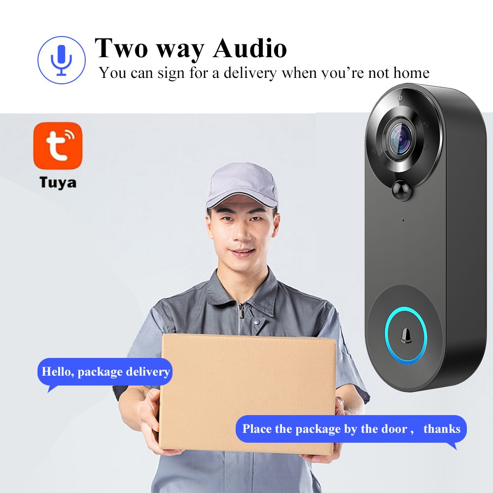 Tuya 1080P timbre inalámbrico  - Home Security Camera Installation reseña y precio