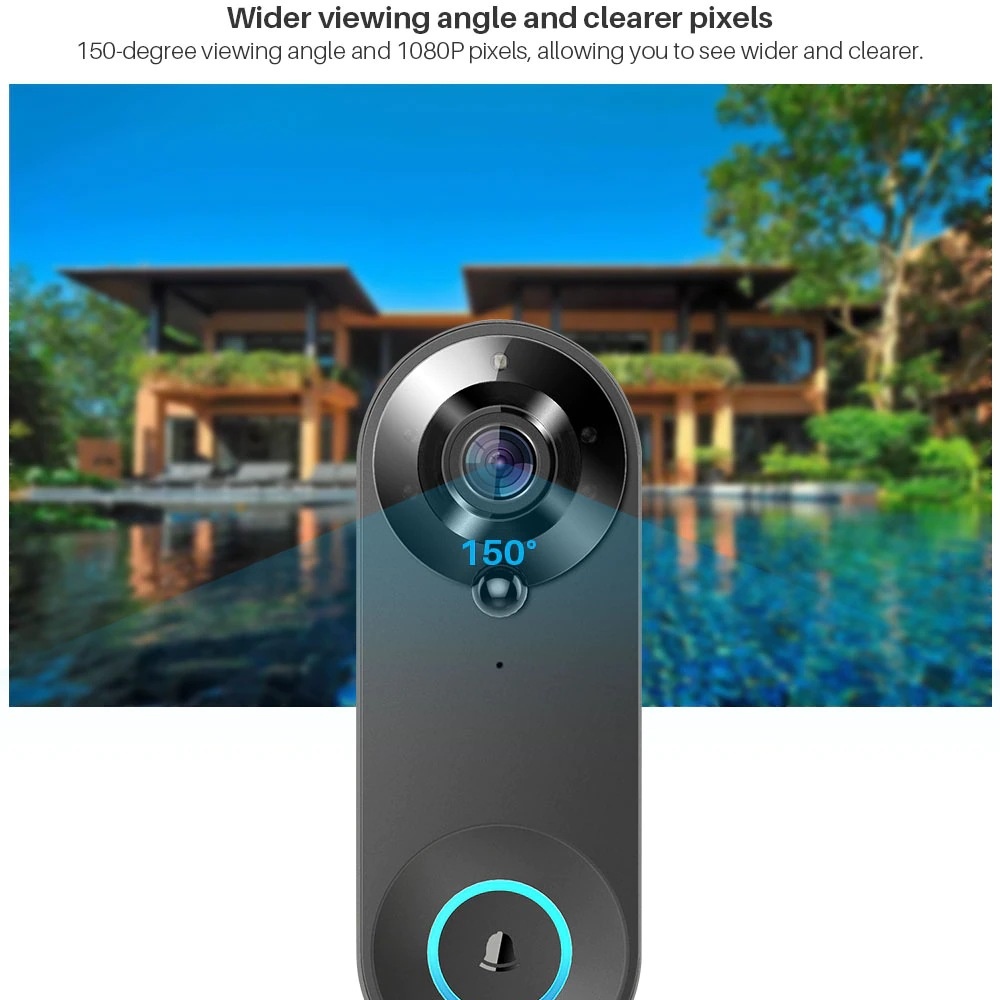 Tuya 1080P timbre inalámbrico  - Home Security Camera Installation reseña y precio