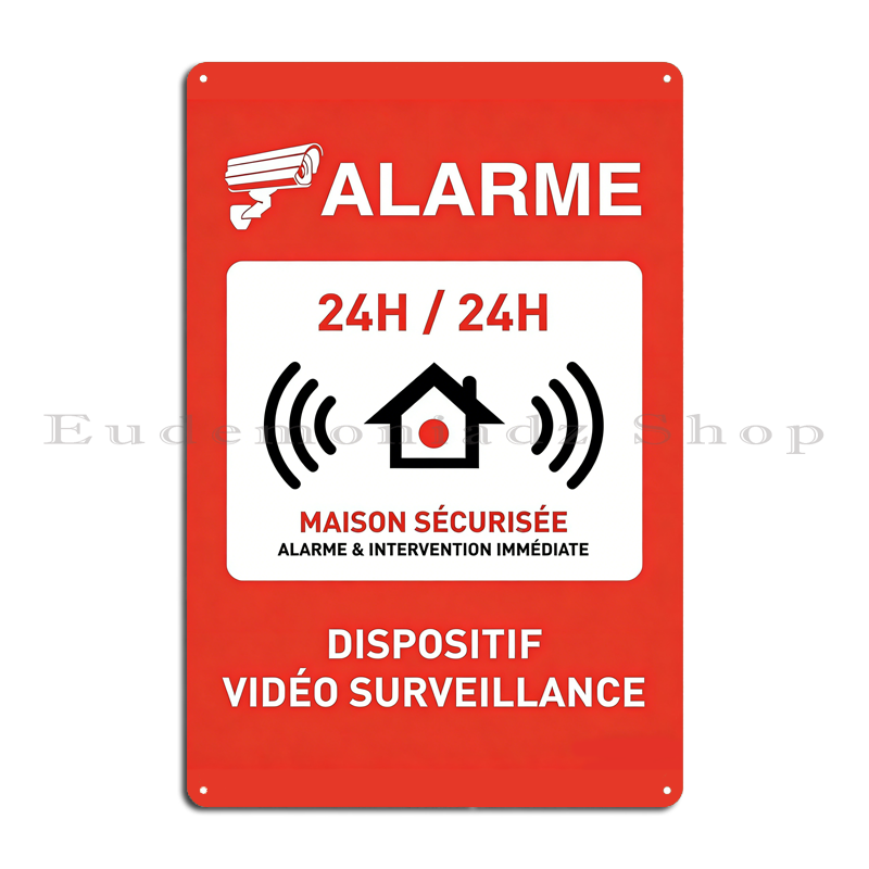 Letrero Metálico Retro de 24h  - Home Security Systems reseña y precio