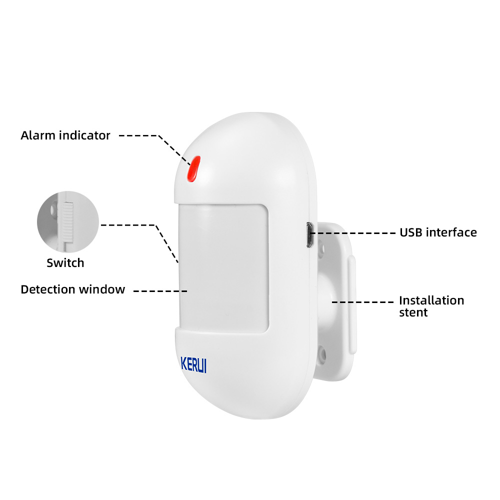 KERUI-Sensor de movimiento PIR - Sim Gsm Alarm reseña y precio