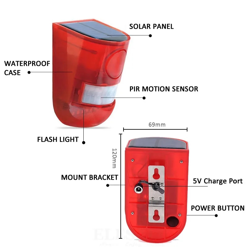 Luz de Alarma Solar Impermeabl - Sim Gsm Alarm reseña y precio