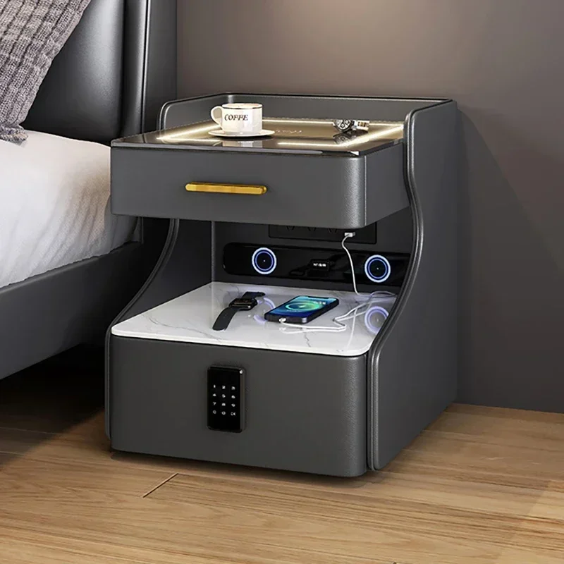 Mesita de Noche Cómoda con Caj - Home Security Of America reseña y precio