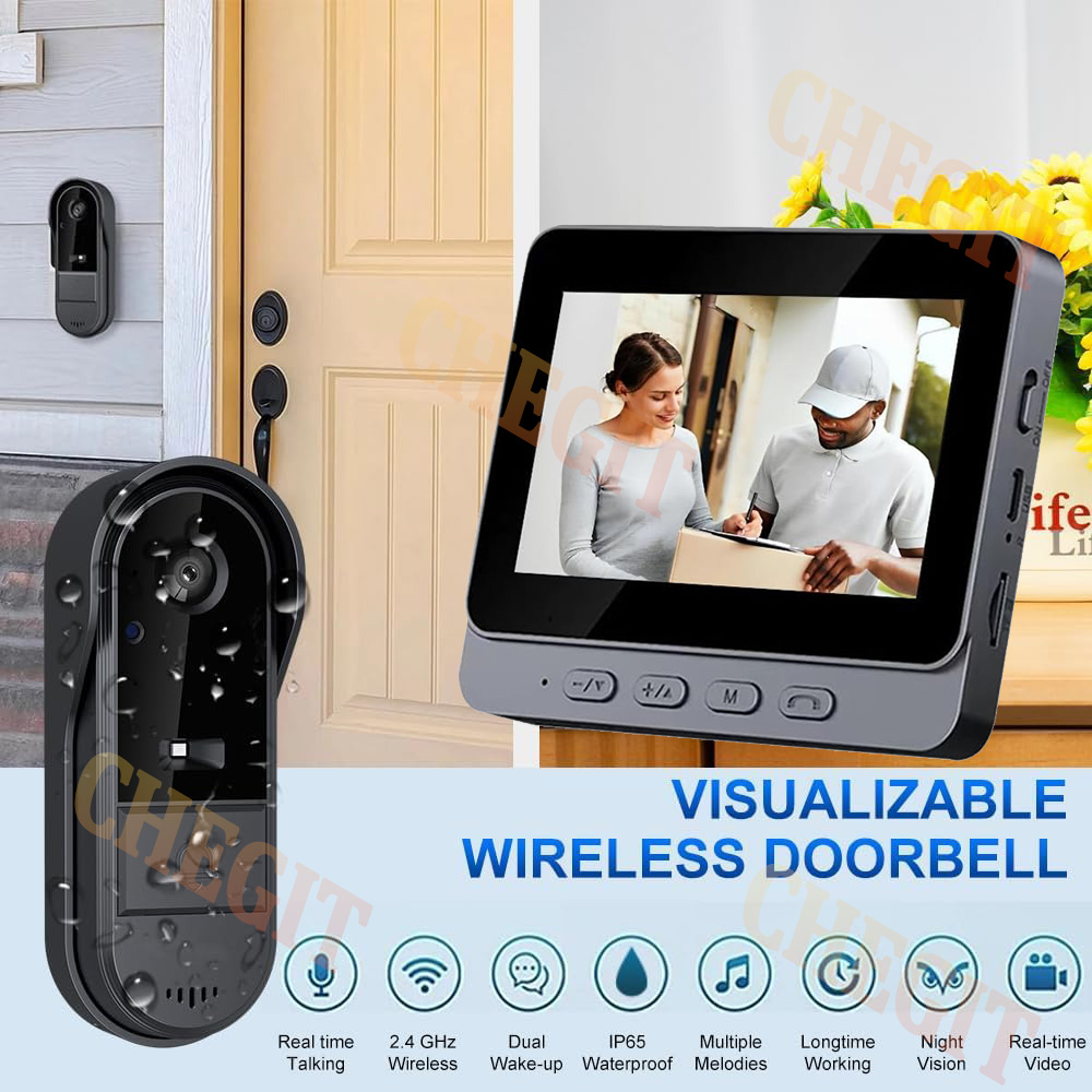 Timbre inalámbrico Wifi con cá - Home Security Monitoring Service reseña y precio