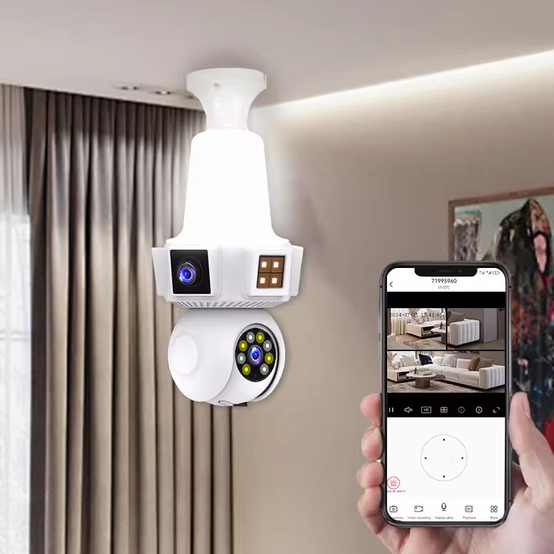 6MP V380pro APP lente Dual a t - Home Security Flood Lights reseña y precio