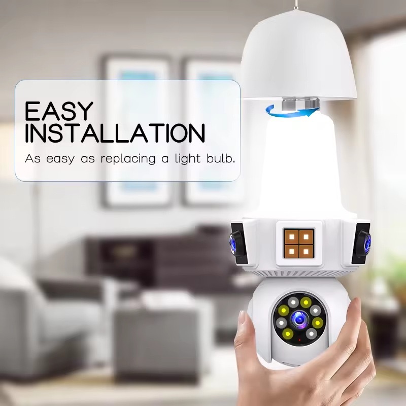 6MP V380pro APP lente Dual a t - Home Security Flood Lights reseña y precio