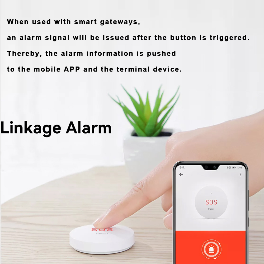 Zigbee-botón de emergencia Tuy - Sim Gsm Alarm reseña y precio