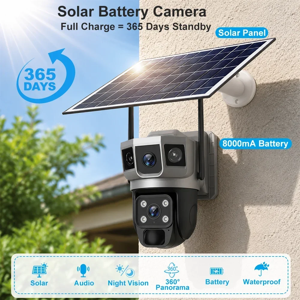 Cámara V380 4K con 3 Pantallas - Home Security Camera Installation reseña y precio
