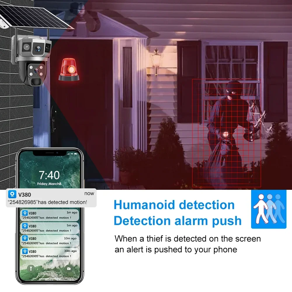 Cámara V380 4K con 3 Pantallas - Home Security Camera Installation reseña y precio