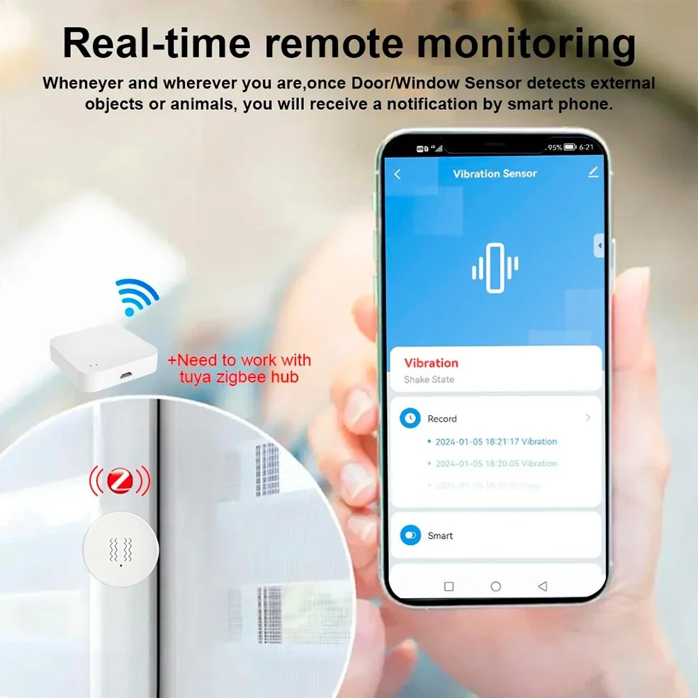 Sensor Inteligente de Vibració - Home Security Systems reseña y precio