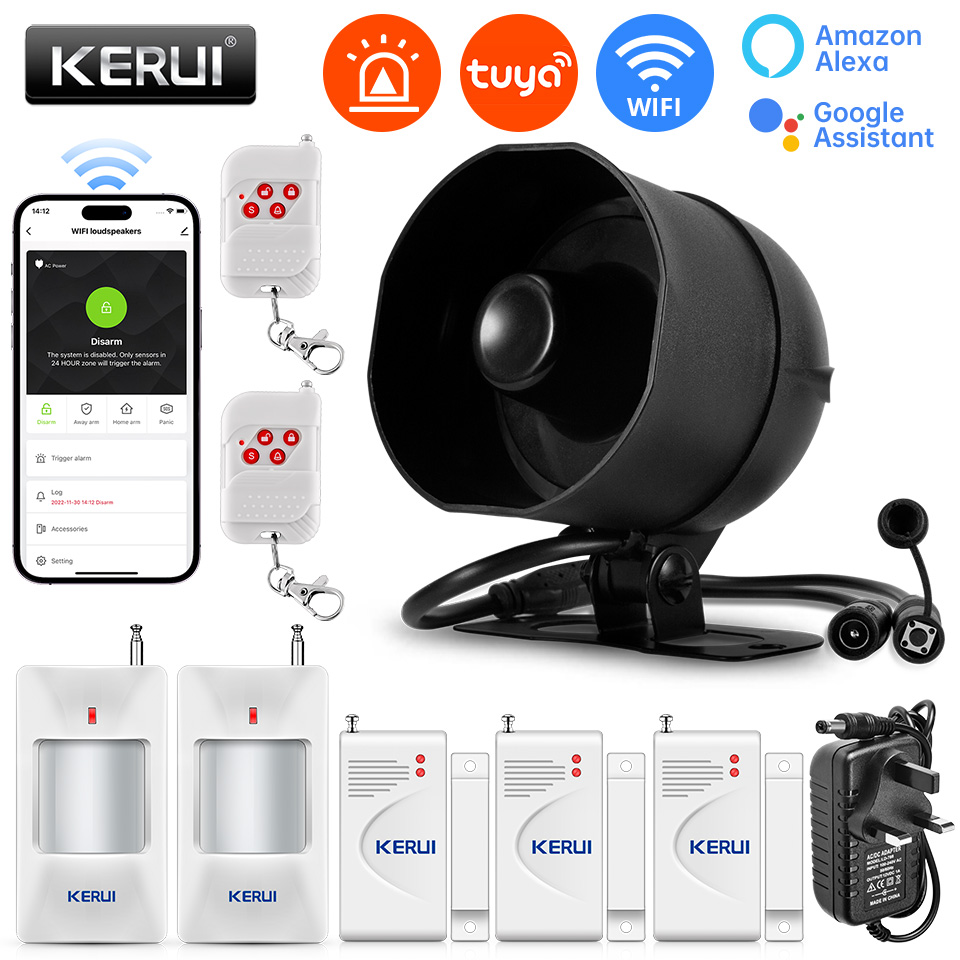 KERUI-sistema de alarma de sir - Sim Gsm Alarm reseña y precio