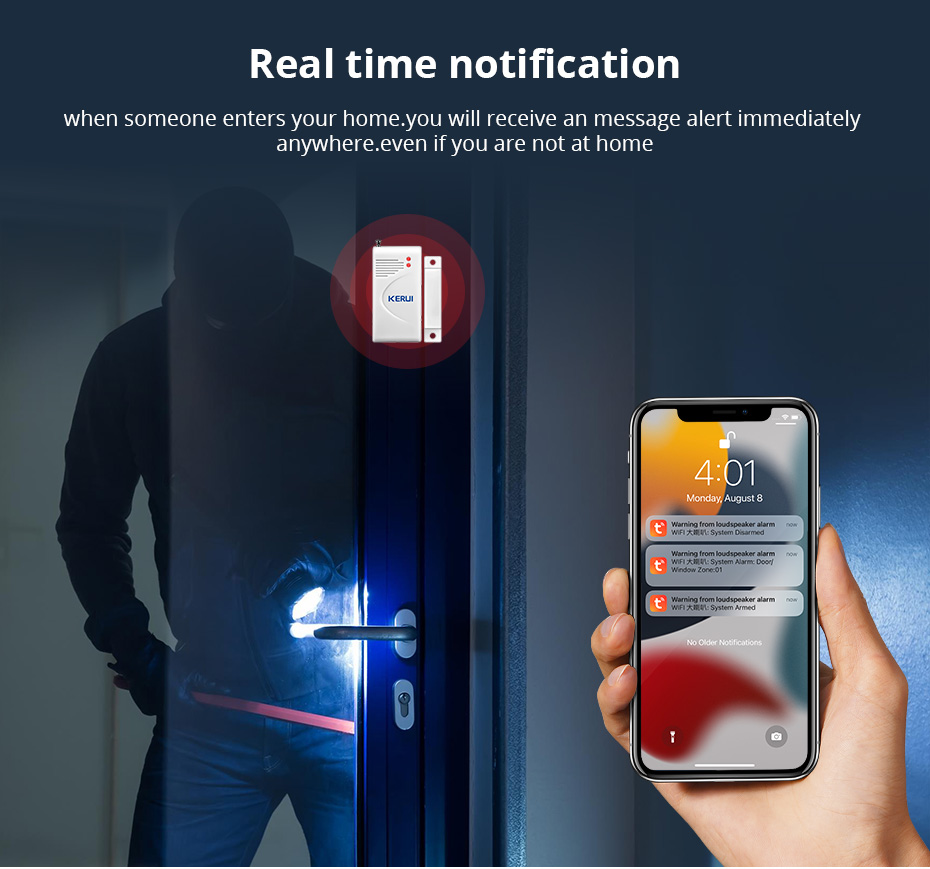 KERUI-sistema de alarma de seg - Sim Gsm Alarm reseña y precio