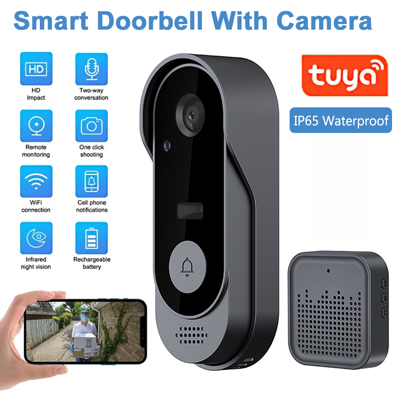 Timbre con cámara Tuya, paquet - Home Security Bundle reseña y precio
