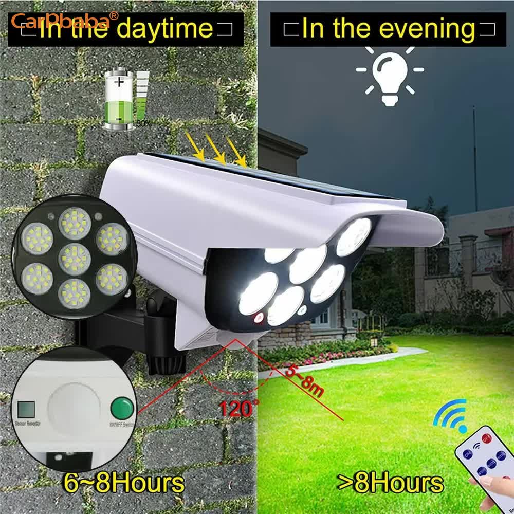 Luz Solar para exteriores, Sen - Home Security Flood Lights reseña y precio